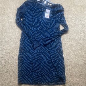 MICHAEL Michael Kors Blue Long Sleeve Dress